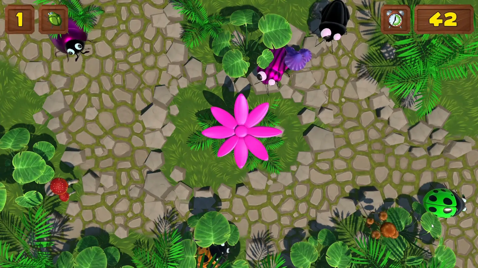 Game Color Bugs for Interactive Floor