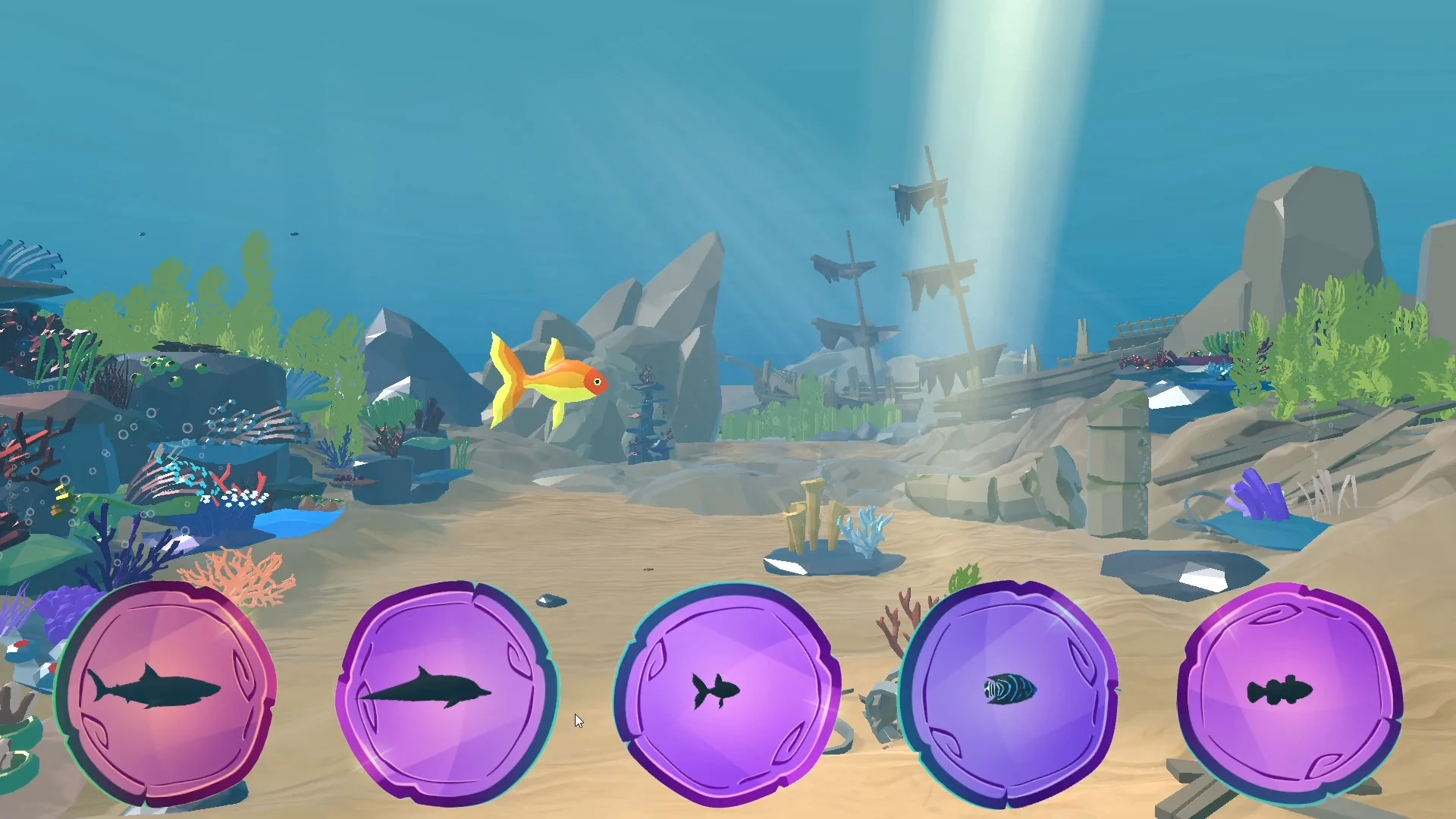 Game Fishes and Shadows for Interactive Floor