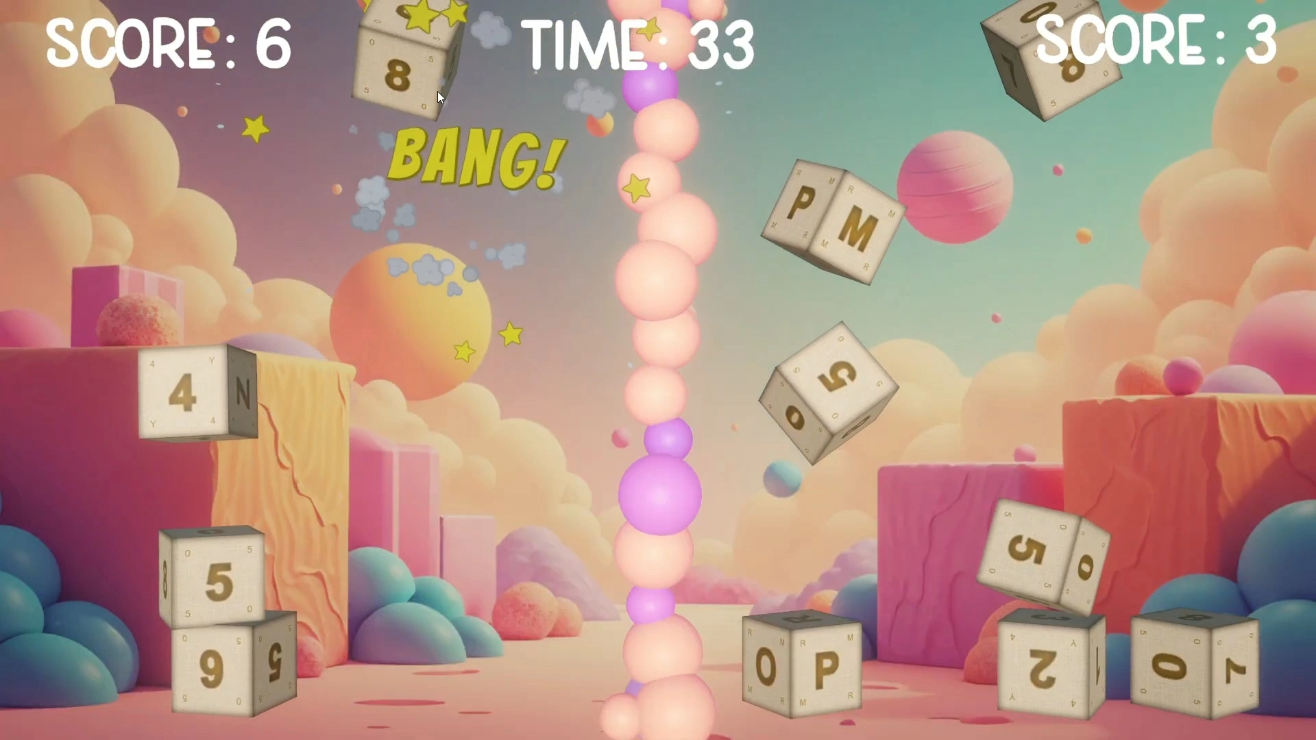 Game Hit The Cubes for Interactive Floor