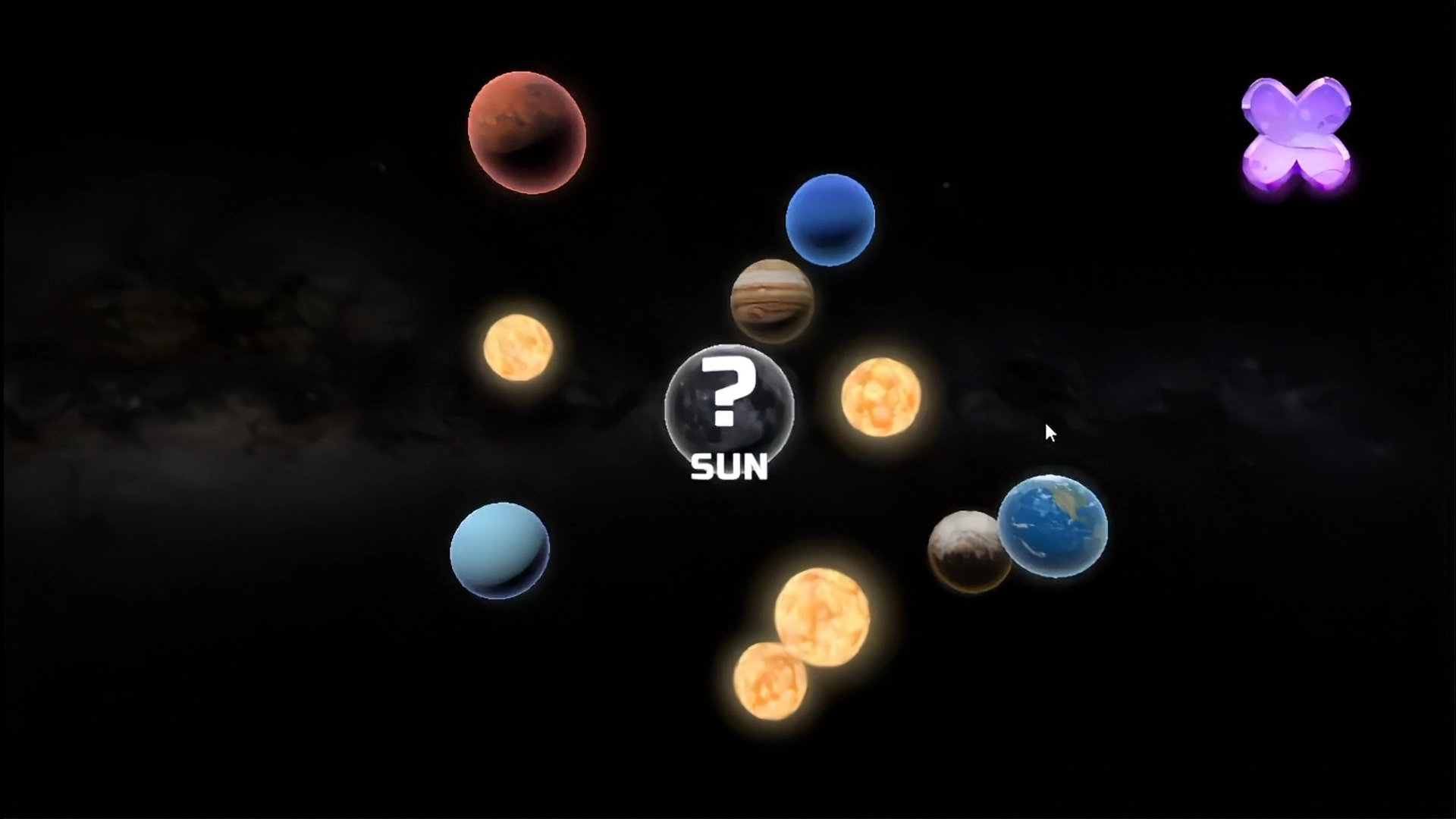 Game Learn The Planets for Interactive Floor