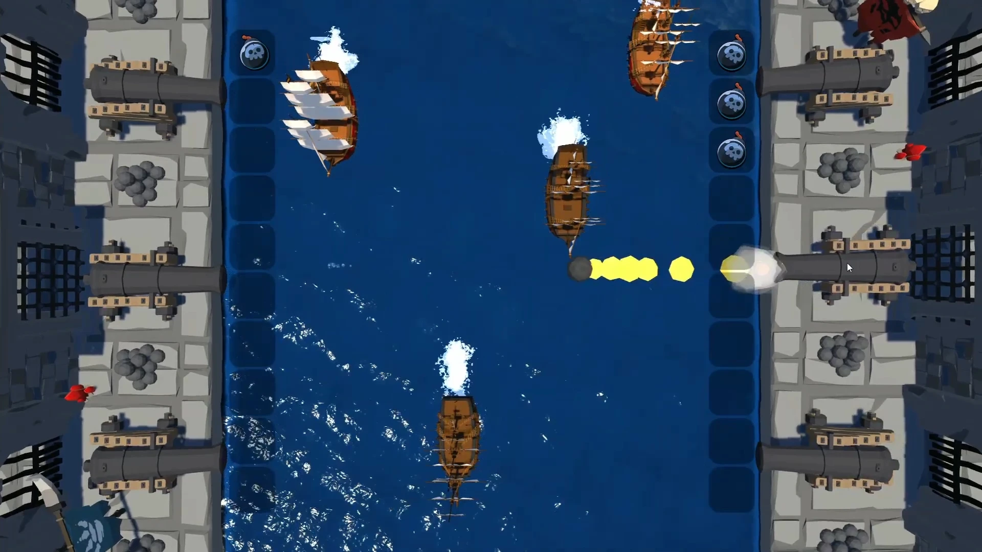 Game Sea Battle for Interactive Floor