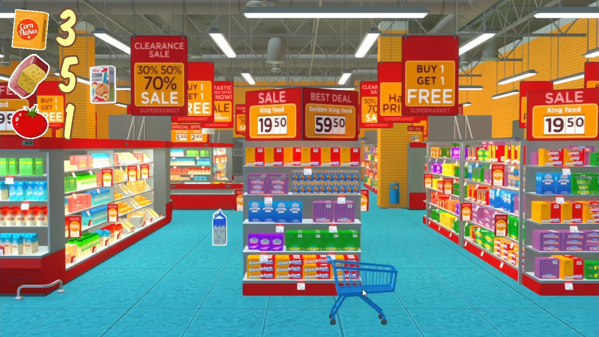 Game Supermarket Game for Interactive Floor