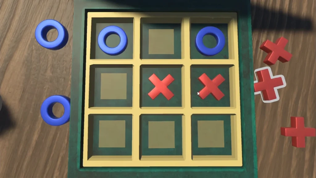 Game Tic Tac Toe for Interactive Floor