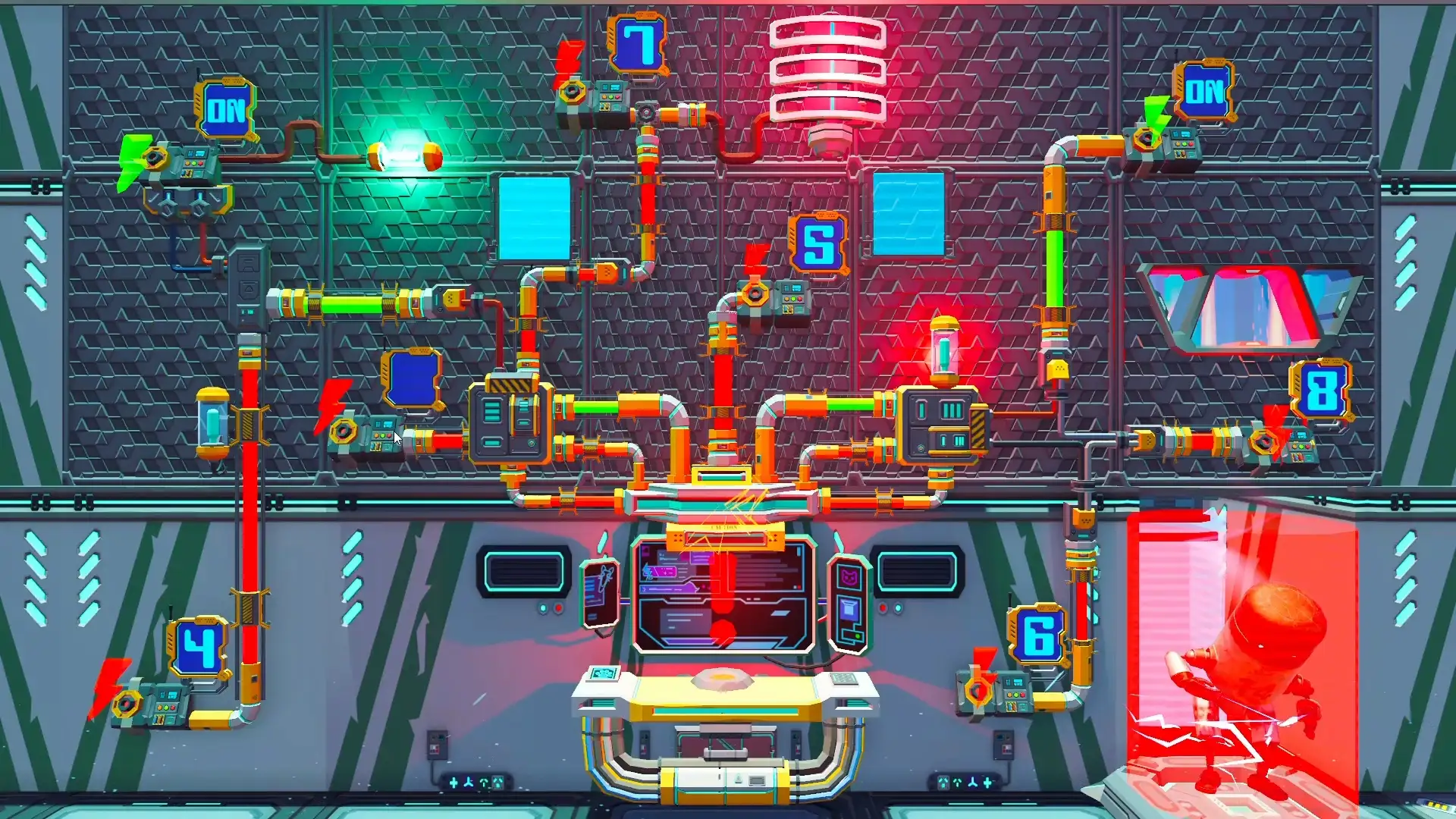 Game Turn on the Robot for Interactive Wall