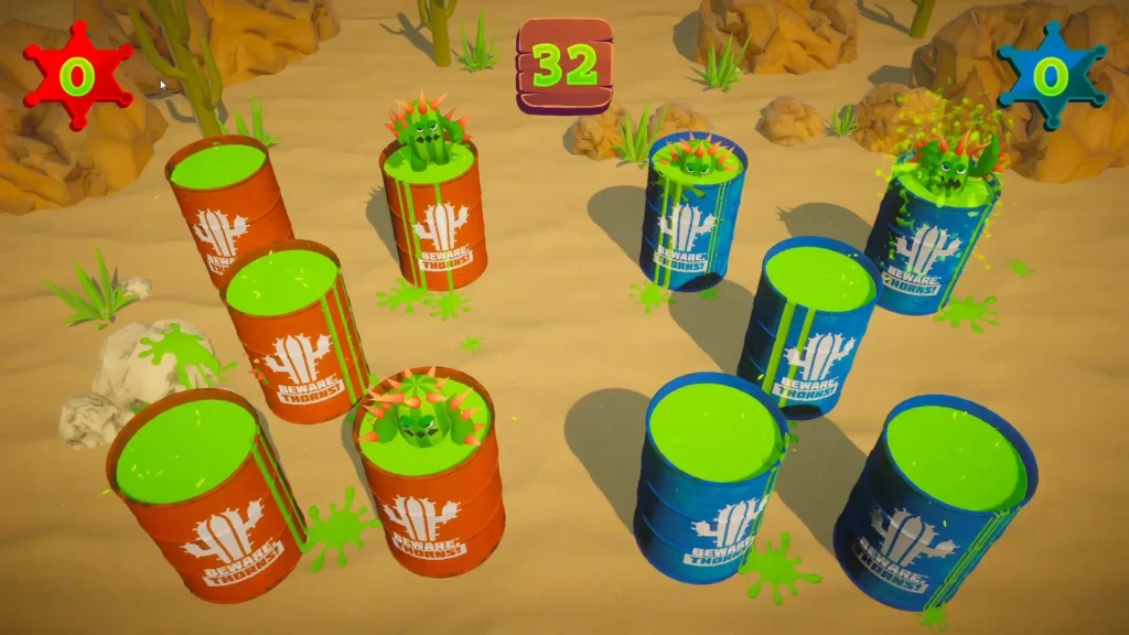 Game Whack the Cactus for Interactive Floor
