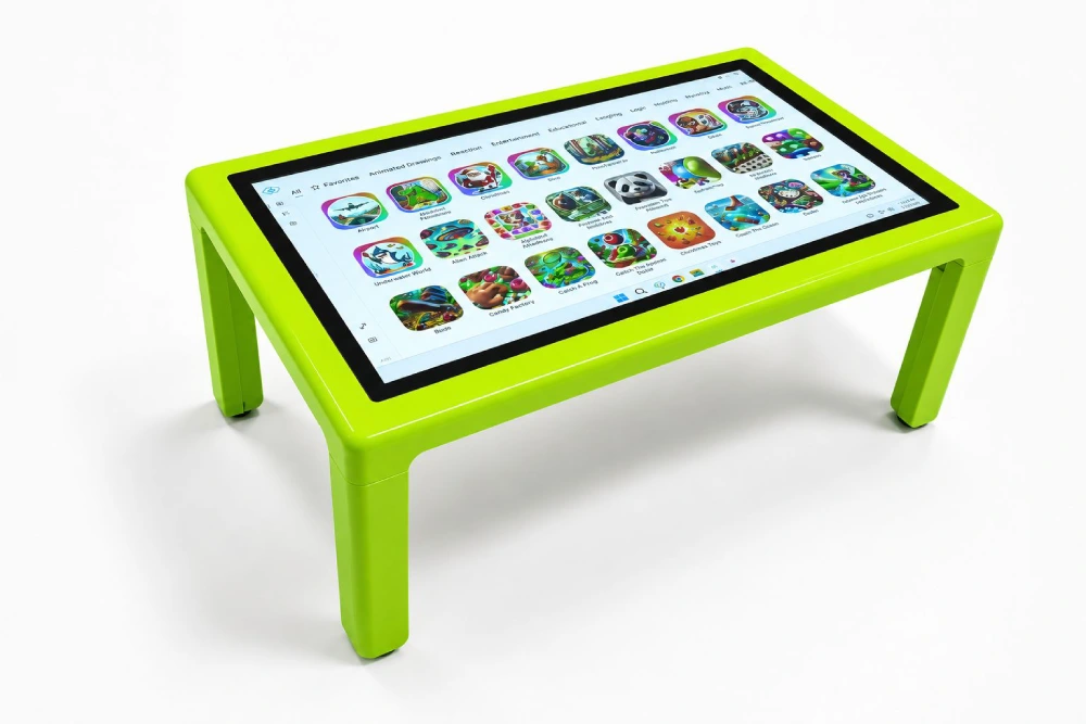 Green interactive touch table for classrooms